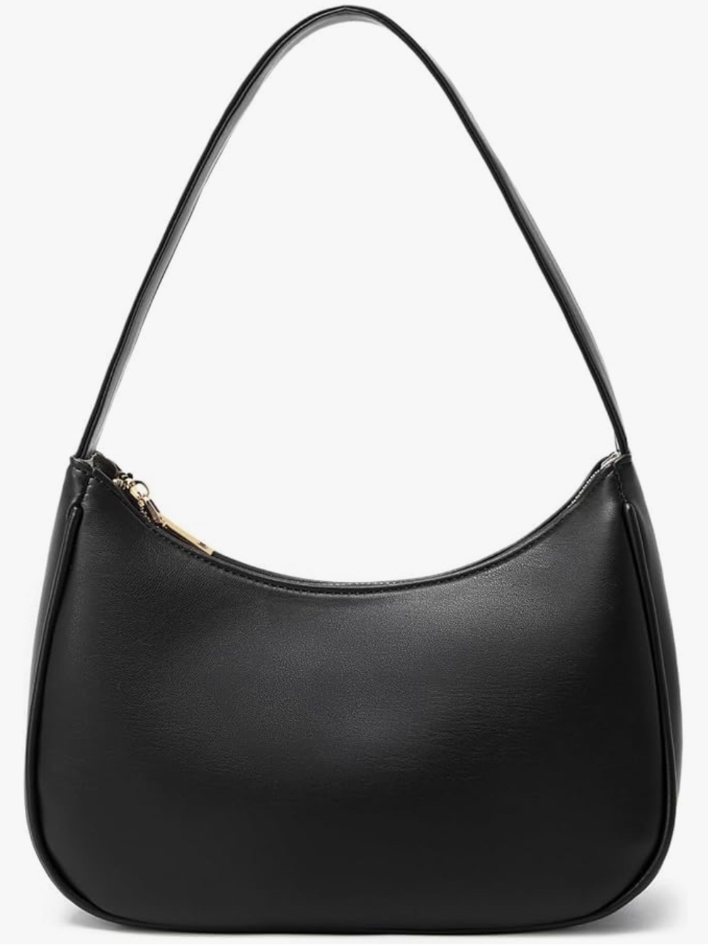 Classic Black Shoulder Bag - Sleek Women's Handbag - Picture 1 of 12